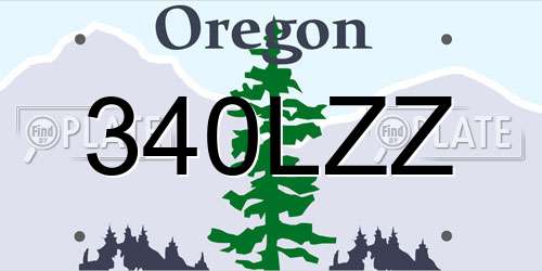340LZZ Oregon License Plate