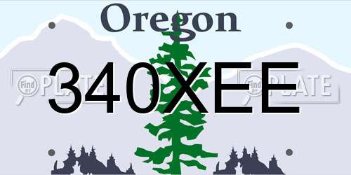 340XEE Oregon License Plate