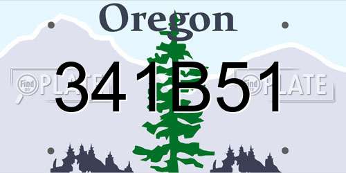 341B51 Oregon License Plate