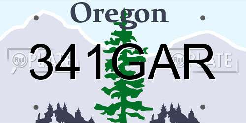 341GAR Oregon License Plate