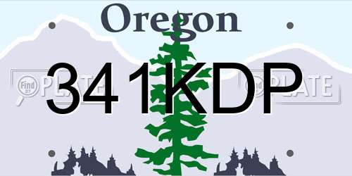 341KDP Oregon License Plate