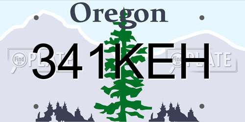 341KEH Oregon License Plate