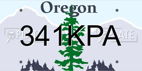 341KPA Oregon License Plate