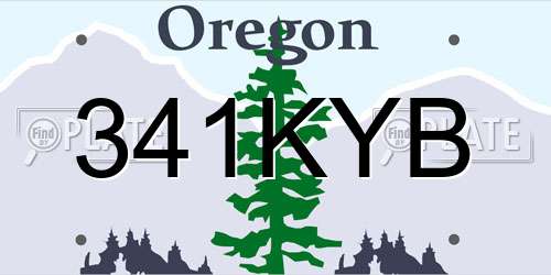 341KYB Oregon License Plate