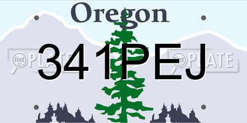 341PEJ Oregon License Plate