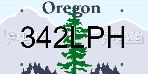 342LPH Oregon License Plate