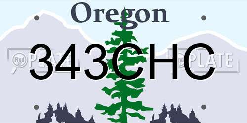 343CHC Oregon License Plate