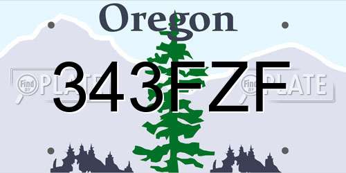 343FZF Oregon License Plate