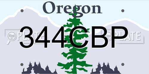 344CBP Oregon License Plate