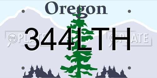344LTH Oregon License Plate