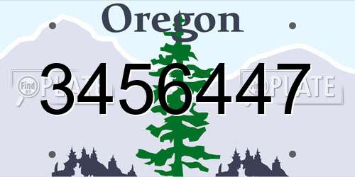 3456447 Oregon License Plate