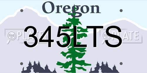 345LTS Oregon License Plate