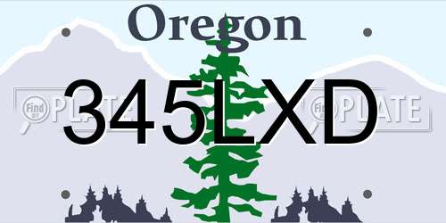 345LXD Oregon License Plate