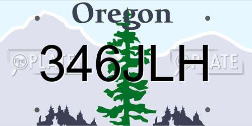346JLH Oregon License Plate