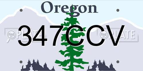 347CCV Oregon License Plate