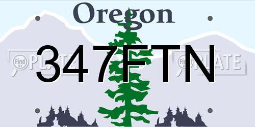 347FTN Oregon License Plate
