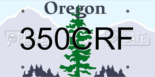 350CRF Oregon License Plate