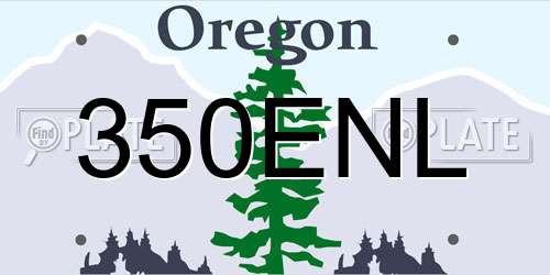 350ENL Oregon License Plate