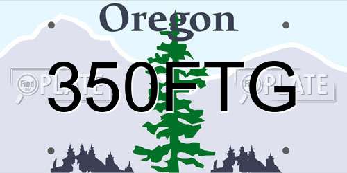 350FTG Oregon License Plate