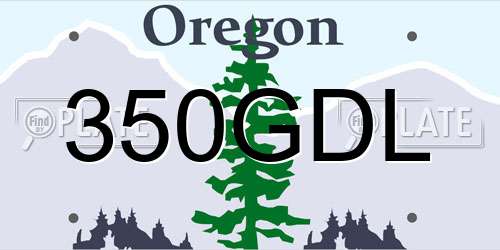 350GDL Oregon License Plate