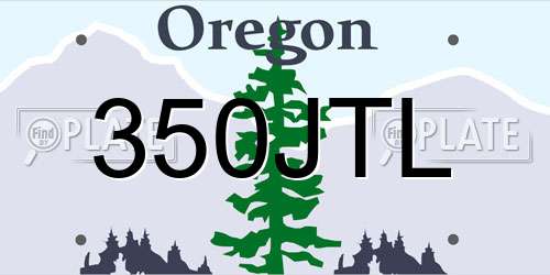 350JTL Oregon License Plate