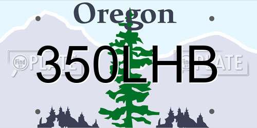 350LHB Oregon License Plate