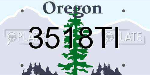3518TI Oregon License Plate