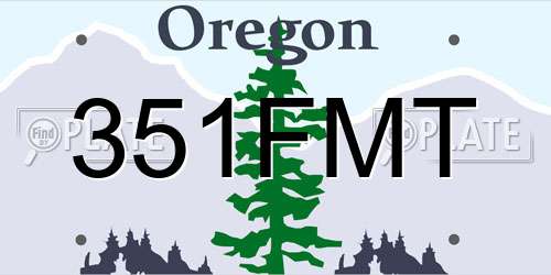 351FMT Oregon License Plate