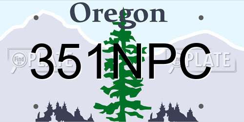 351NPC Oregon License Plate