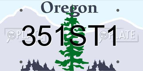 351ST1 Oregon License Plate