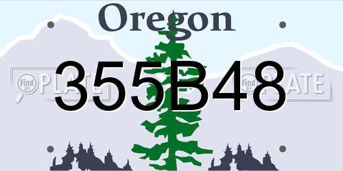 355B48 Oregon License Plate