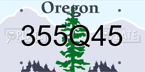 355Q45 Oregon License Plate