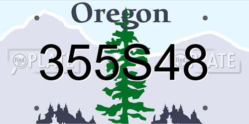 355S48 Oregon License Plate