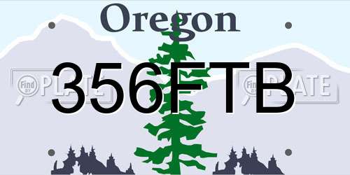 356FTB Oregon License Plate