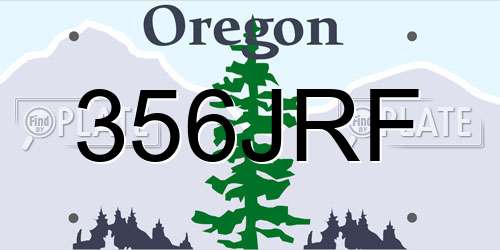 356JRF Oregon License Plate