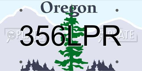 356LPR Oregon License Plate