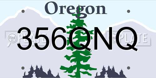 356QNQ Oregon License Plate