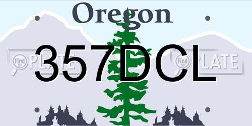 357DCL Oregon License Plate