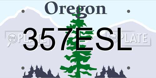357ESL Oregon License Plate