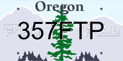 357FTP Oregon License Plate