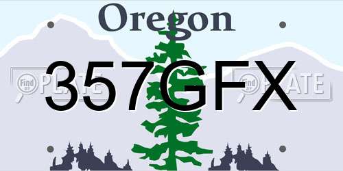 357GFX Oregon License Plate