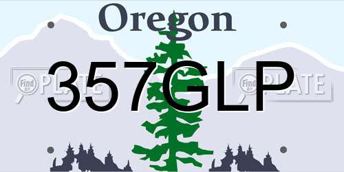 357GLP Oregon License Plate
