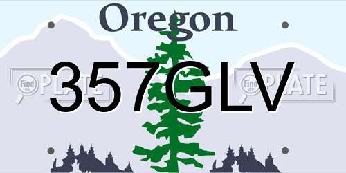 357GLV Oregon License Plate