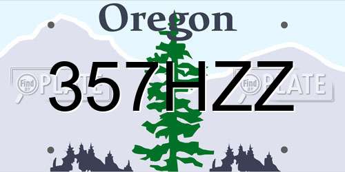 357HZZ Oregon License Plate