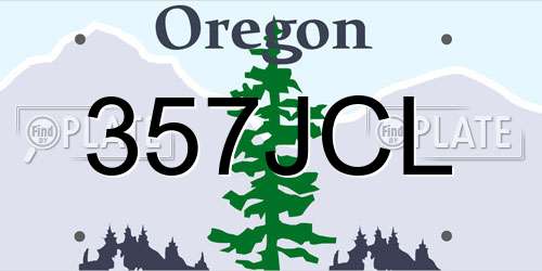 357JCL Oregon License Plate