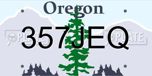 357JEQ Oregon License Plate