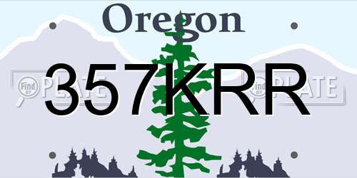 357KRR Oregon License Plate