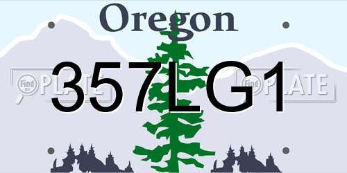 357LG1 Oregon License Plate