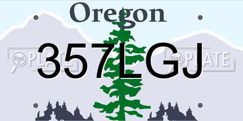357LGJ Oregon License Plate