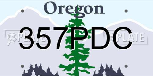 357PDC Oregon License Plate